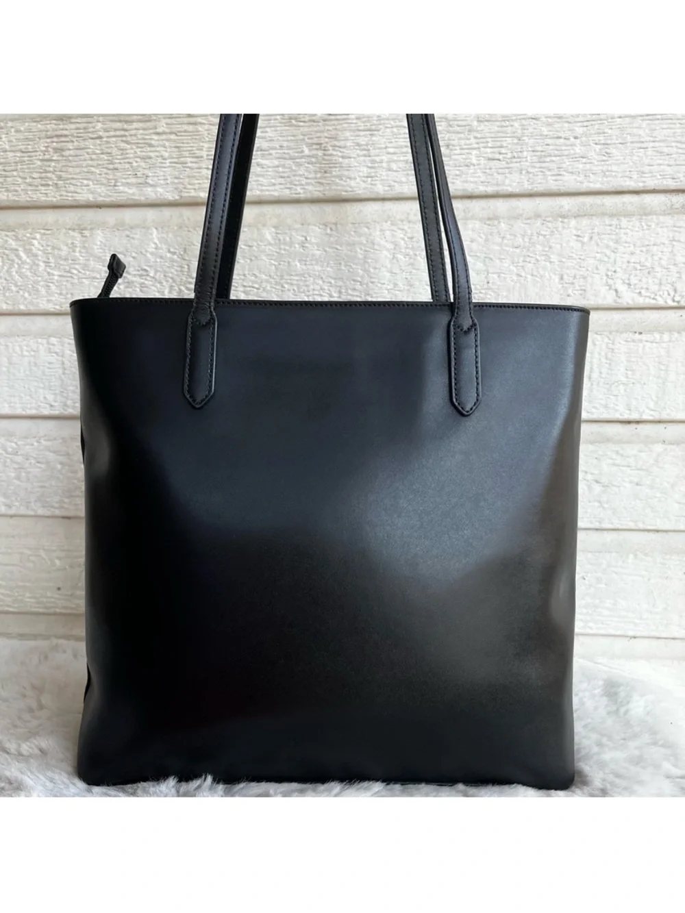 KATE SPADE Black Leather Saffiano Jana Knott Dumpling Mulberry Laptop Bag Tote